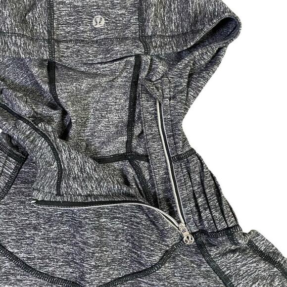 Lululemon Run: Back On Track Heathered Black Pullover - 4 - Picture 4 of 7
